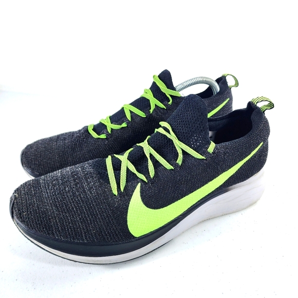 Nike Zoom Fly Flyknit Black Volt Running Shoes Men's Size